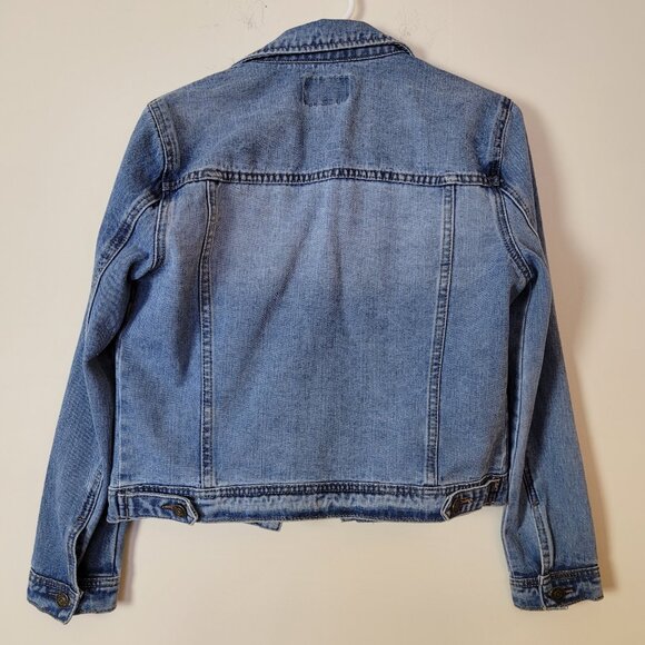 Vintage Satin Doll Jean Jacket womens S blue light/medium crop Y2K 90s 00s retro - Picture 12 of 17